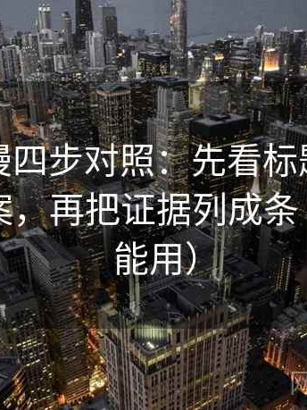 樱花动漫四步对照：先看标题是不是先给答案，再把证据列成条（写作也能用）