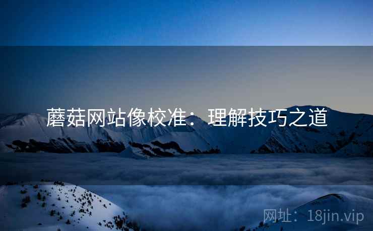 蘑菇网站像校准:理解技巧之道 蘑菇网站像校准:理解技巧之道